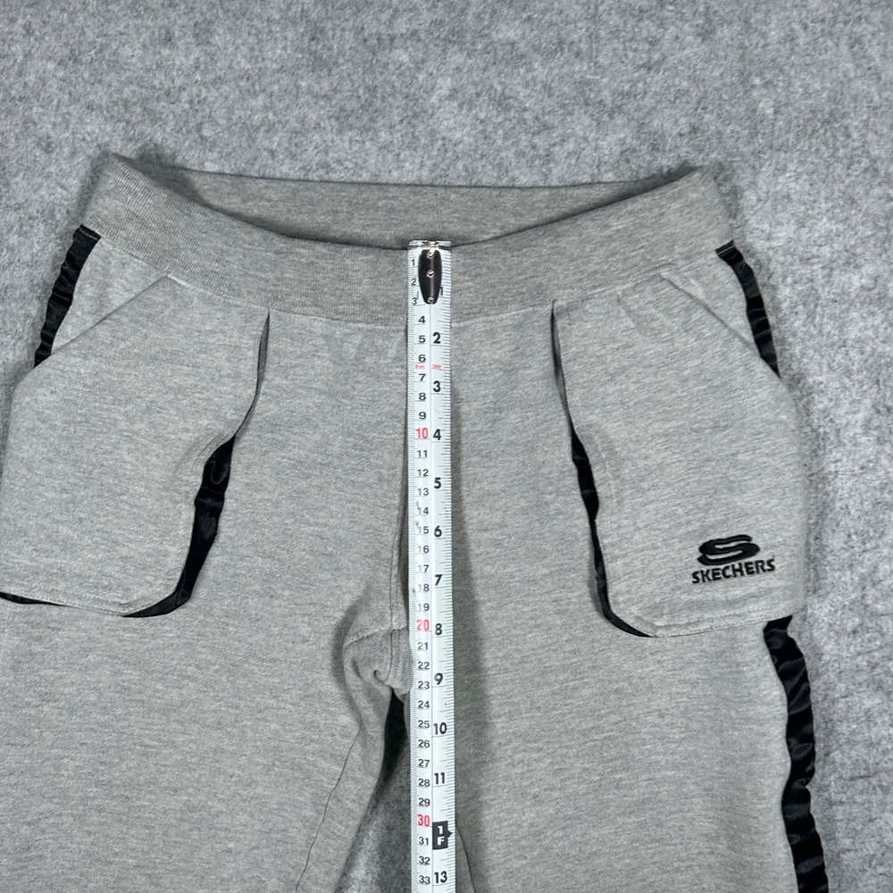 Skechers Sweatpants Womens Large Grey Black Side Stripe Y2K Flare Leg Athleisure - Picture 12 of 16